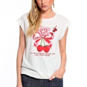 We Coss T-shirt "Cherry Vibes" | Λευκό