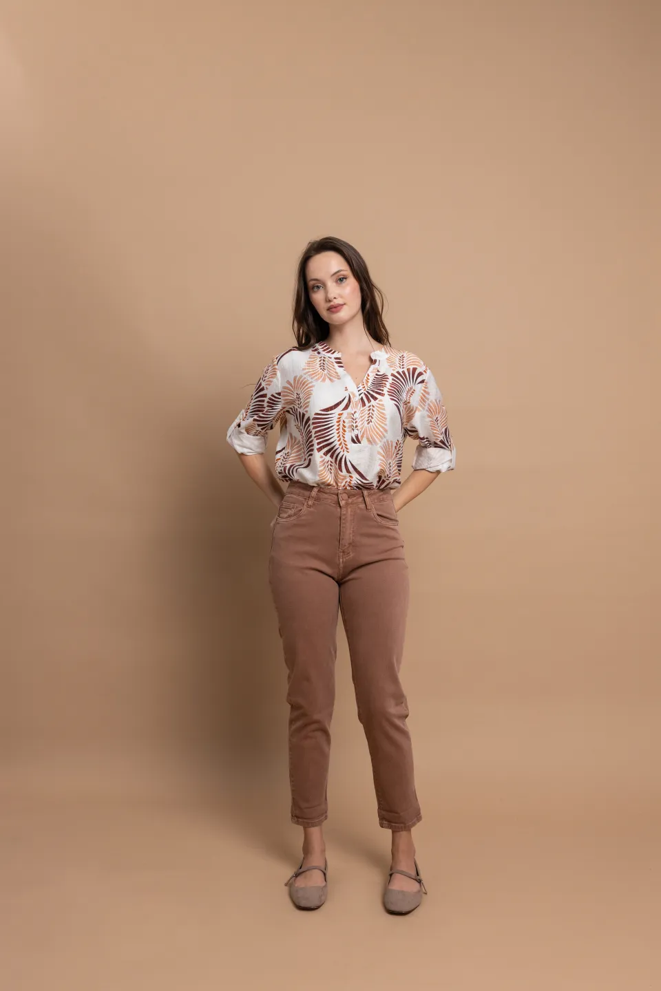Open Παντελόνι σε Mum Fit Γραμμή | Terracota
