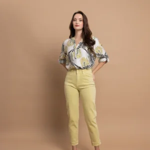 Open Παντελόνι σε Mum Fit Γραμμή | Κίτρινο