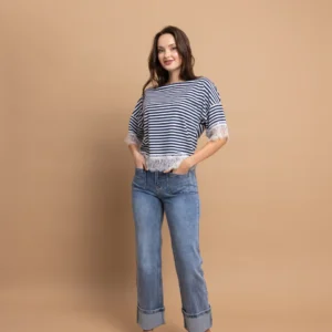 Open Τζιν Παντελόνι σε Slim Γραμμή με Τσέπες
