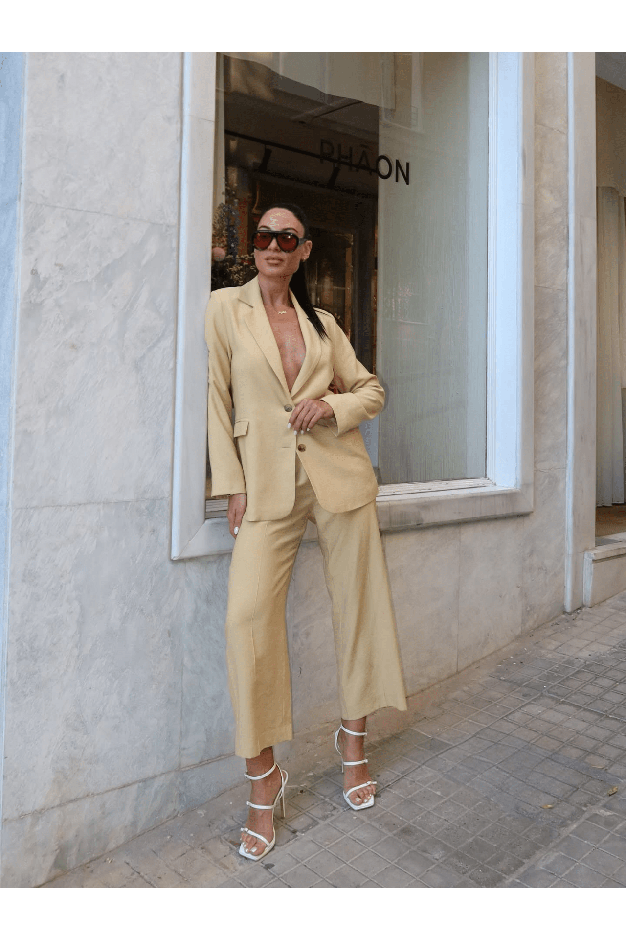 Donna Martha Κοστούμι Rayon | Κίτρινο