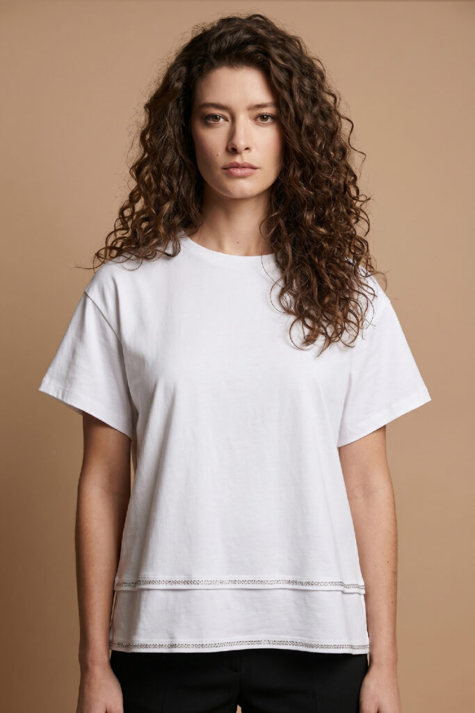 Dejavu T-Shirt με Στρας στο Τελείωμα