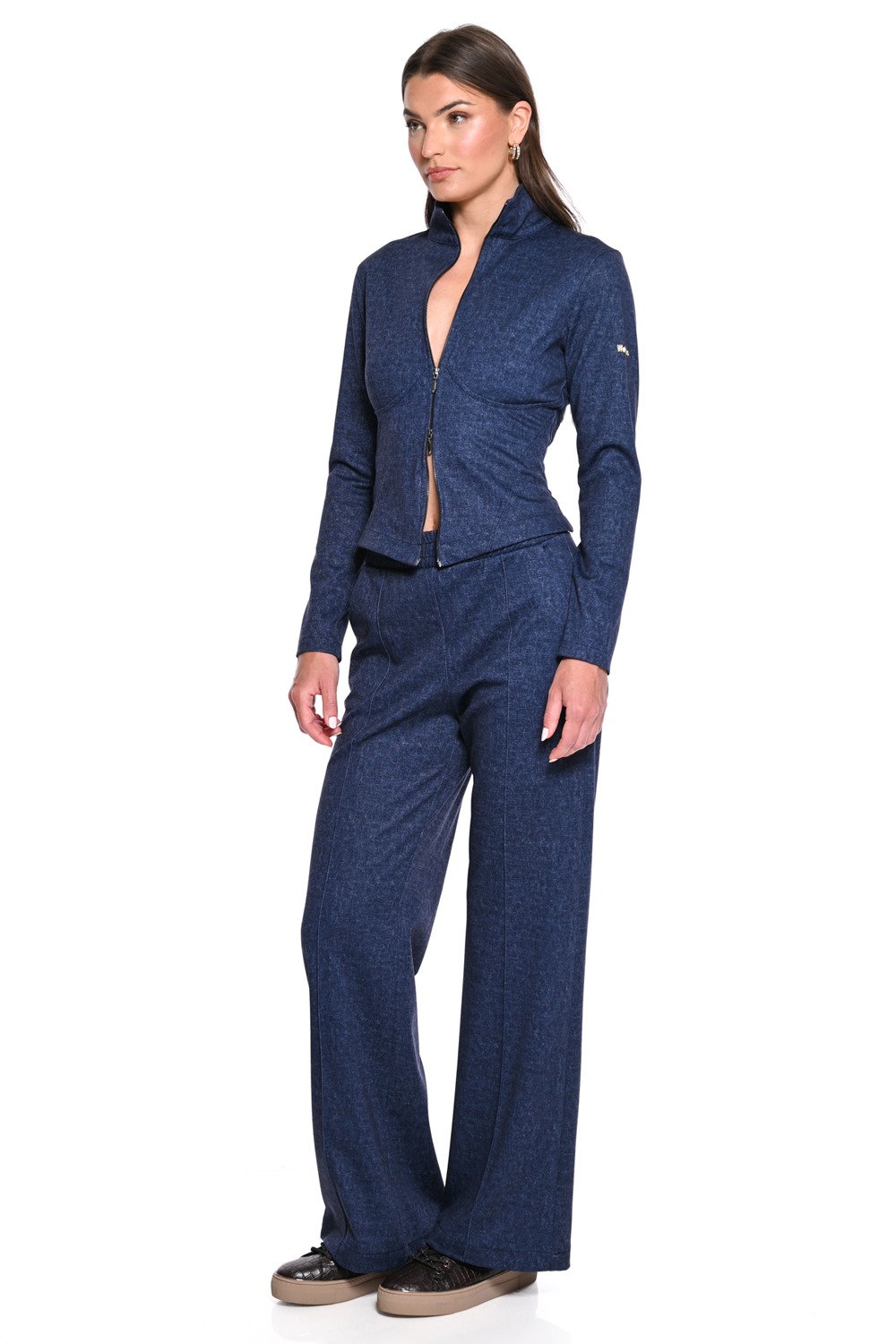 WE COSS Zακέτα φούτερ Denim Effect