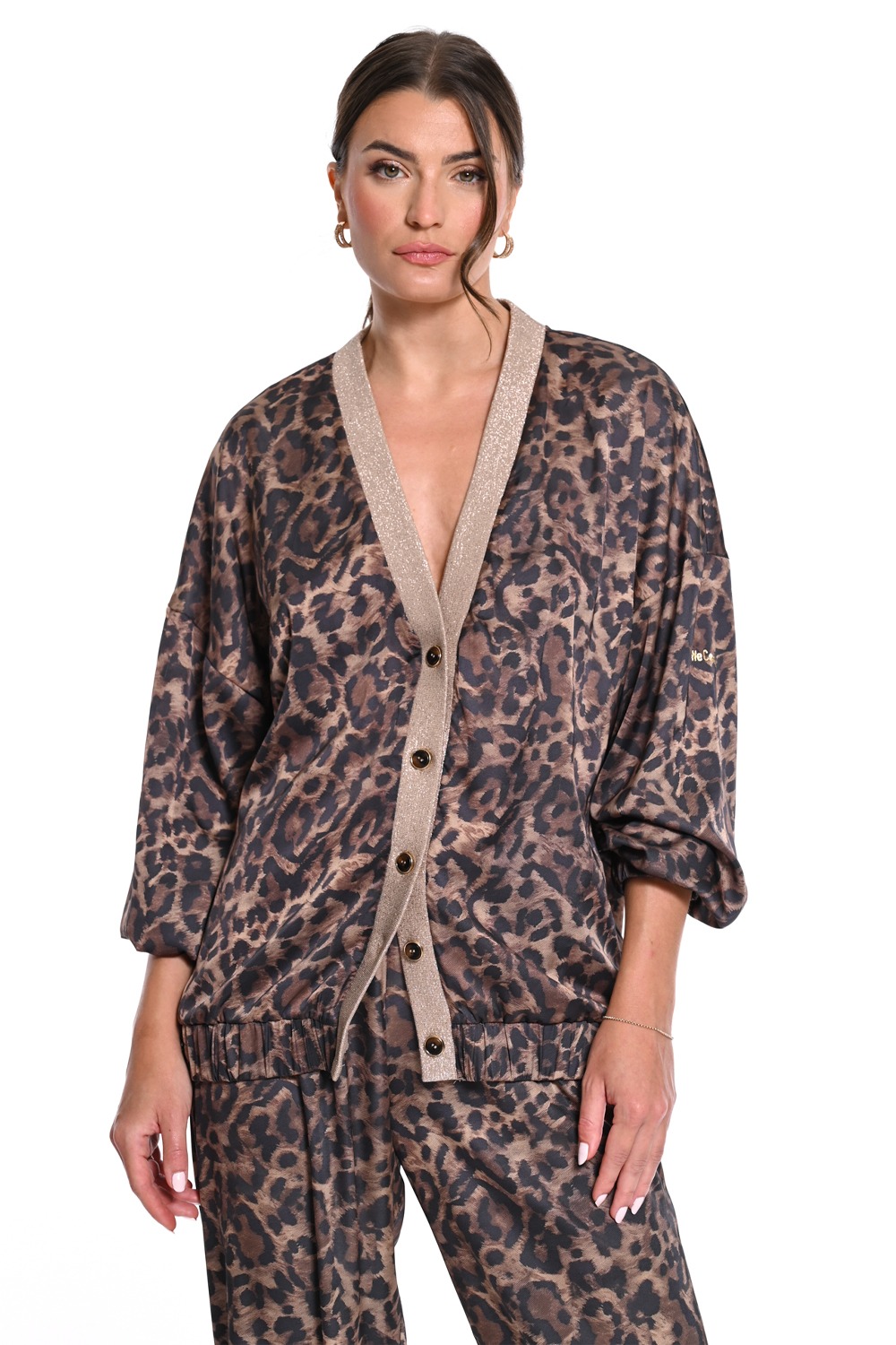 WE COSS Leopard Print ζακέτα
