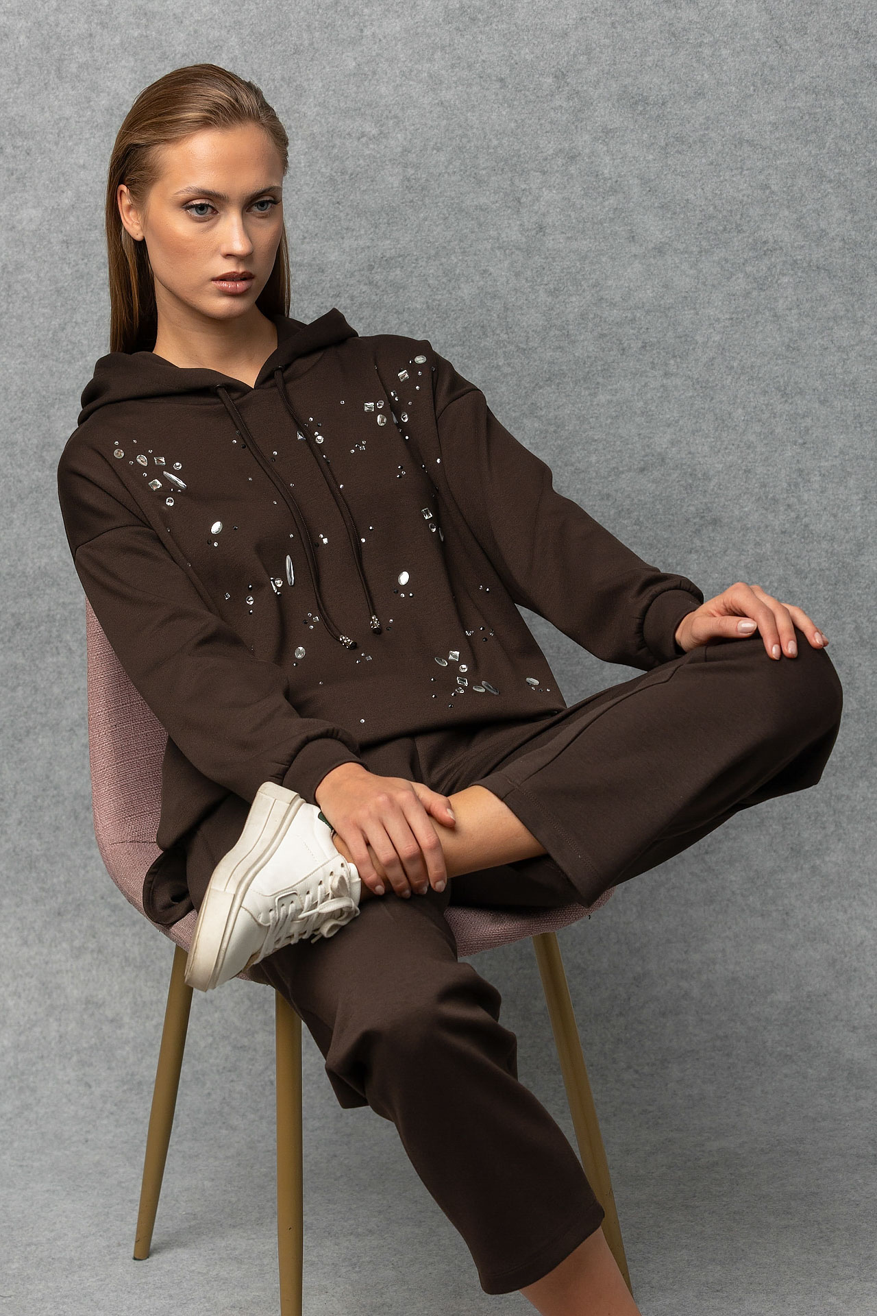 DONNA MARTHA Σετ φόρμας με strass