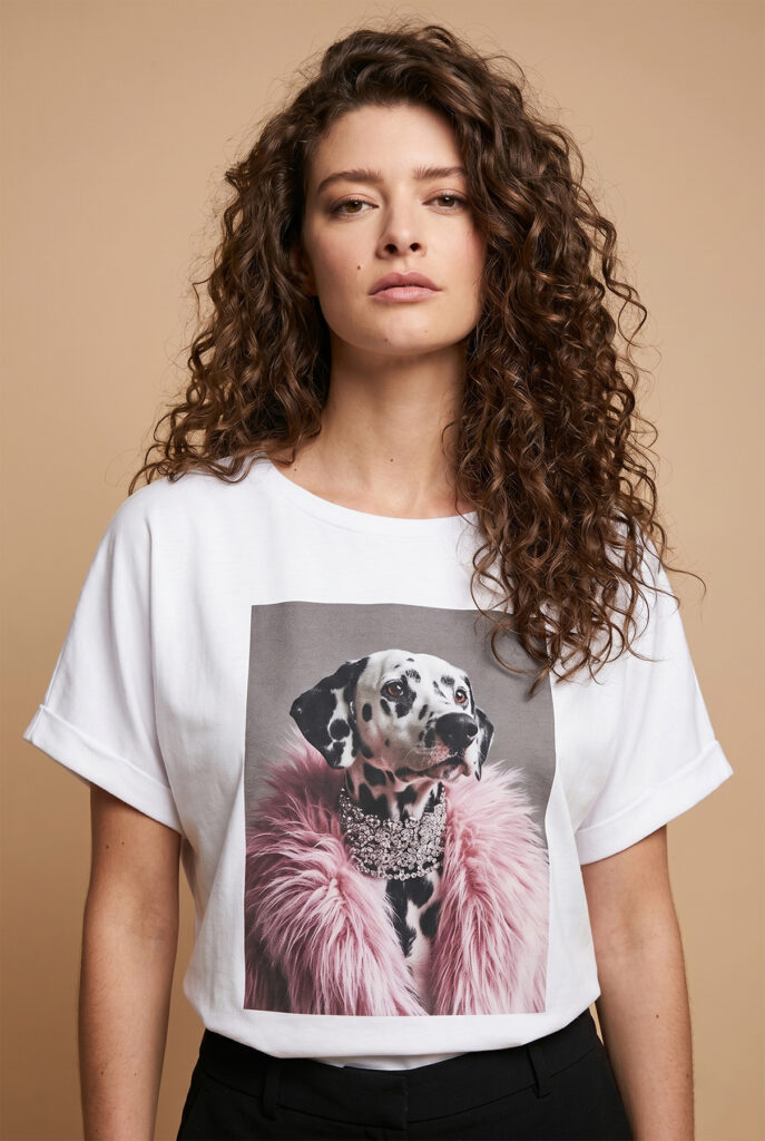 Dejavu T-Shirt με Στάμπα Σκύλος Δαλματίας