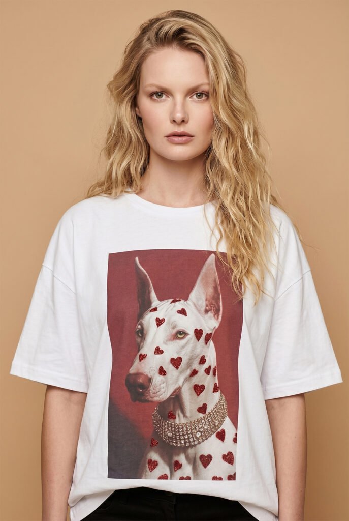 Dejavu T-Shirt με Τύπωμα Σκύλου