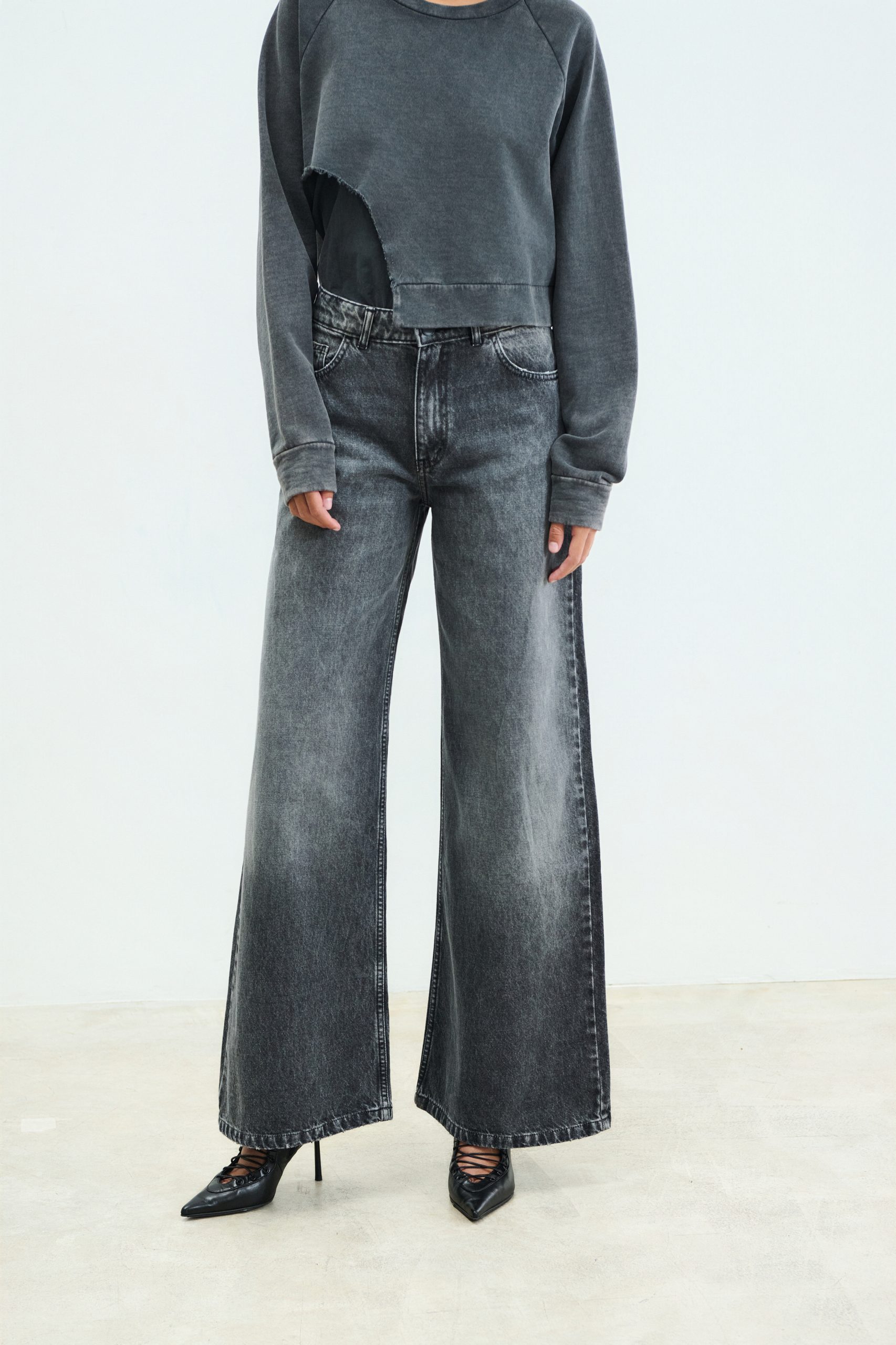 SAC &CO Belen Wide Leg-stone black