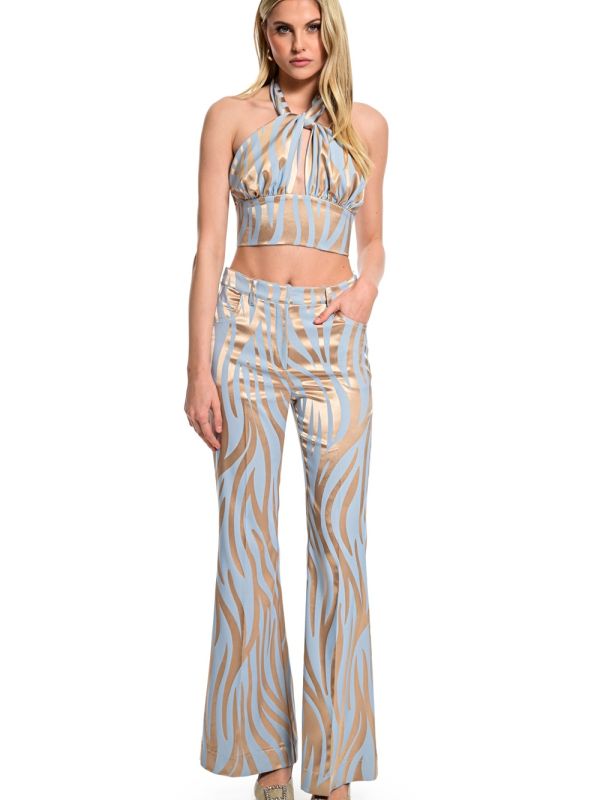 We Coss Σετ “Zebra Glow” Τοπ & Παντελόνα | Animal Print