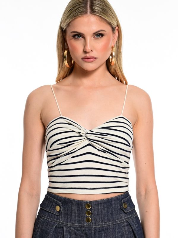 We Coss Crop Top Sailor Twist